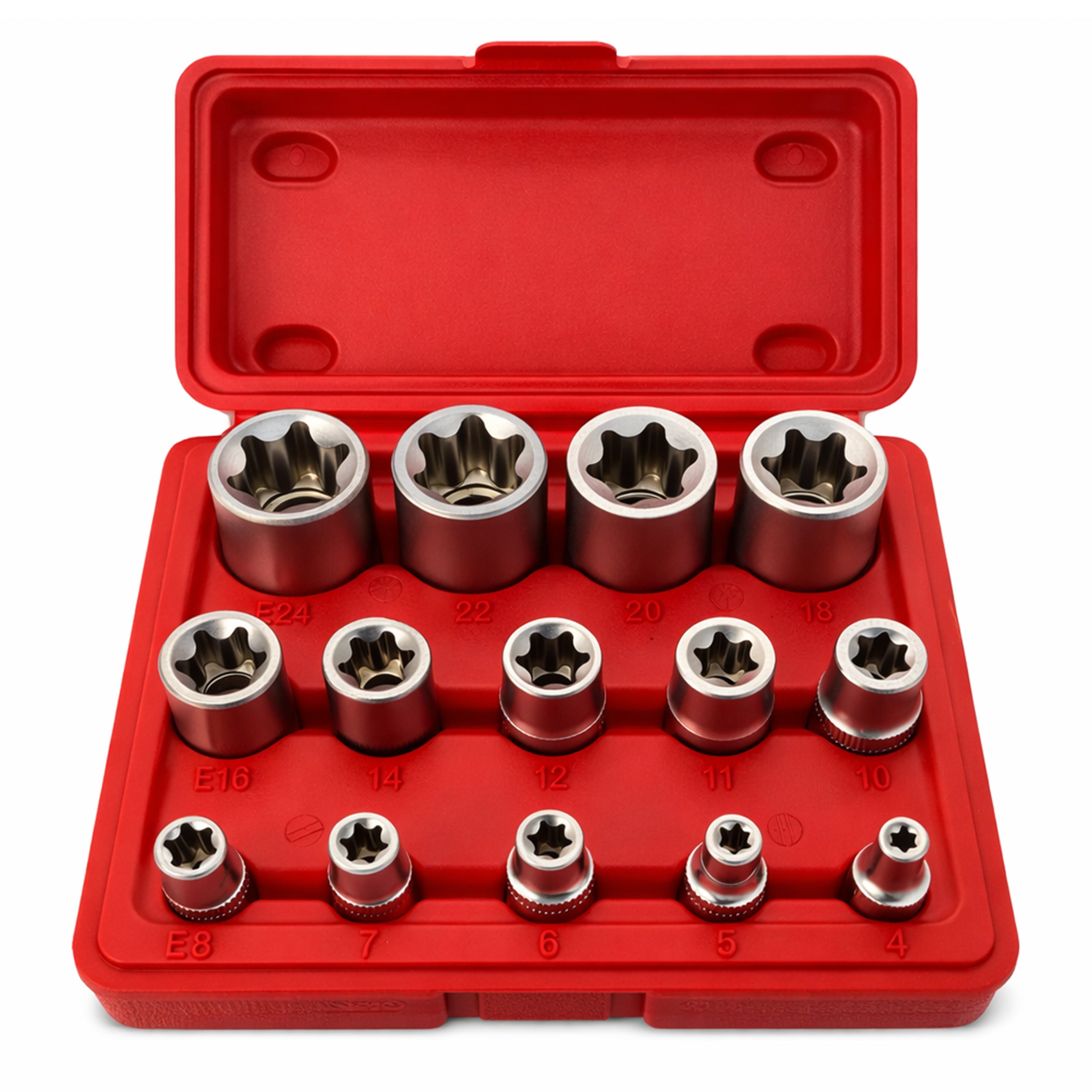 Σετ Καρυδάκια Προφίλ Ε Ε4-Ε24 1/4" 3/8" 1/2" 14Τμχ GEBO TOOLS
