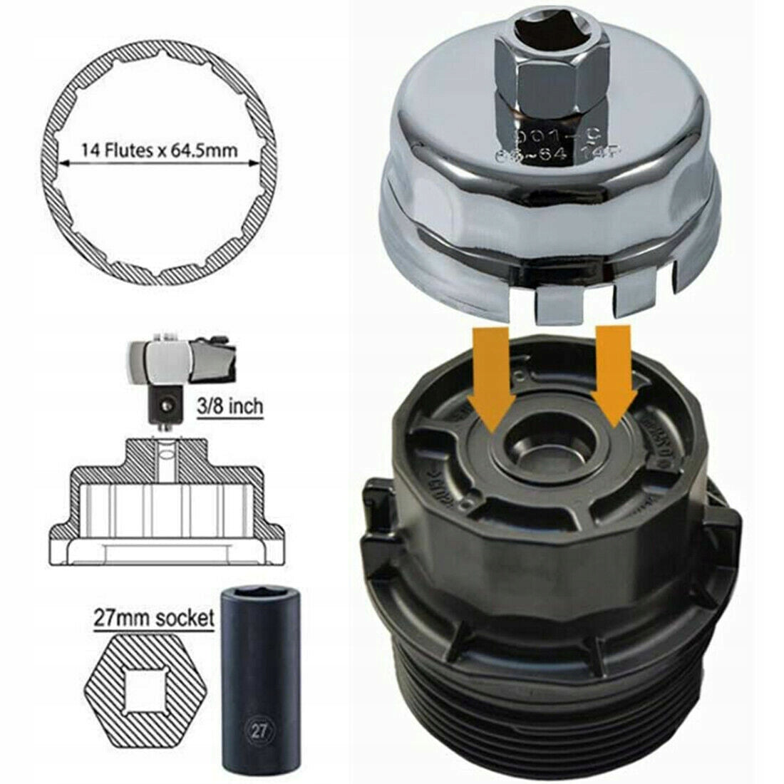 Φιλτροκλειδο Κουπα Λαδιου Kinhthρα Lexus 64.5X14Mm