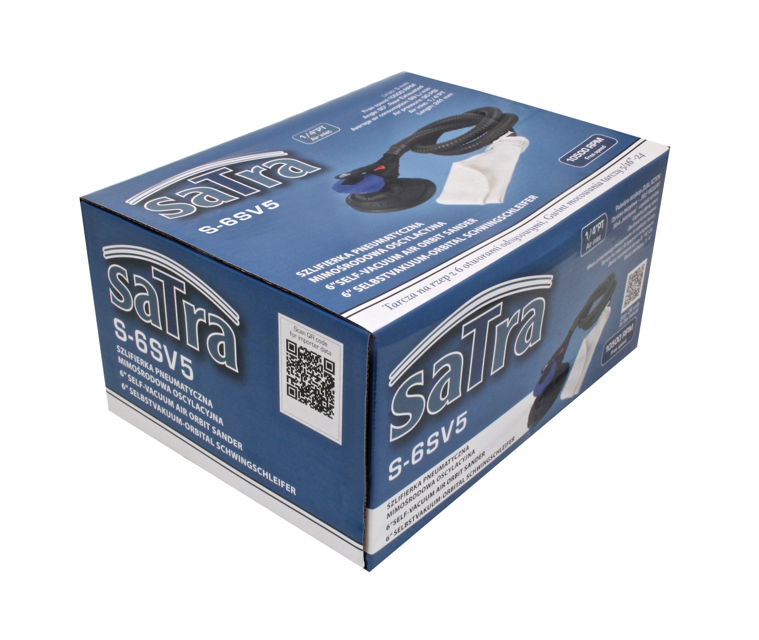 Έκκεντρο Τριβείο Αέρος Τροχός Λείανσης Με Σάκο Συλλογής 150mm SATRA