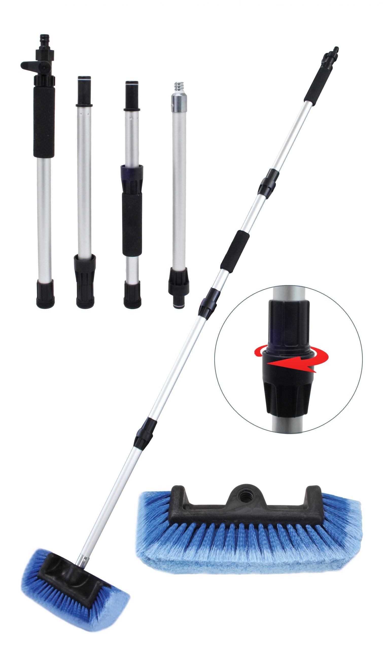 Βούρτσα Πλυσίματος 290 X 180 X 60mm Αυτοκινήτου Με Τηλεσκοπική Λαβή 100-1740mm