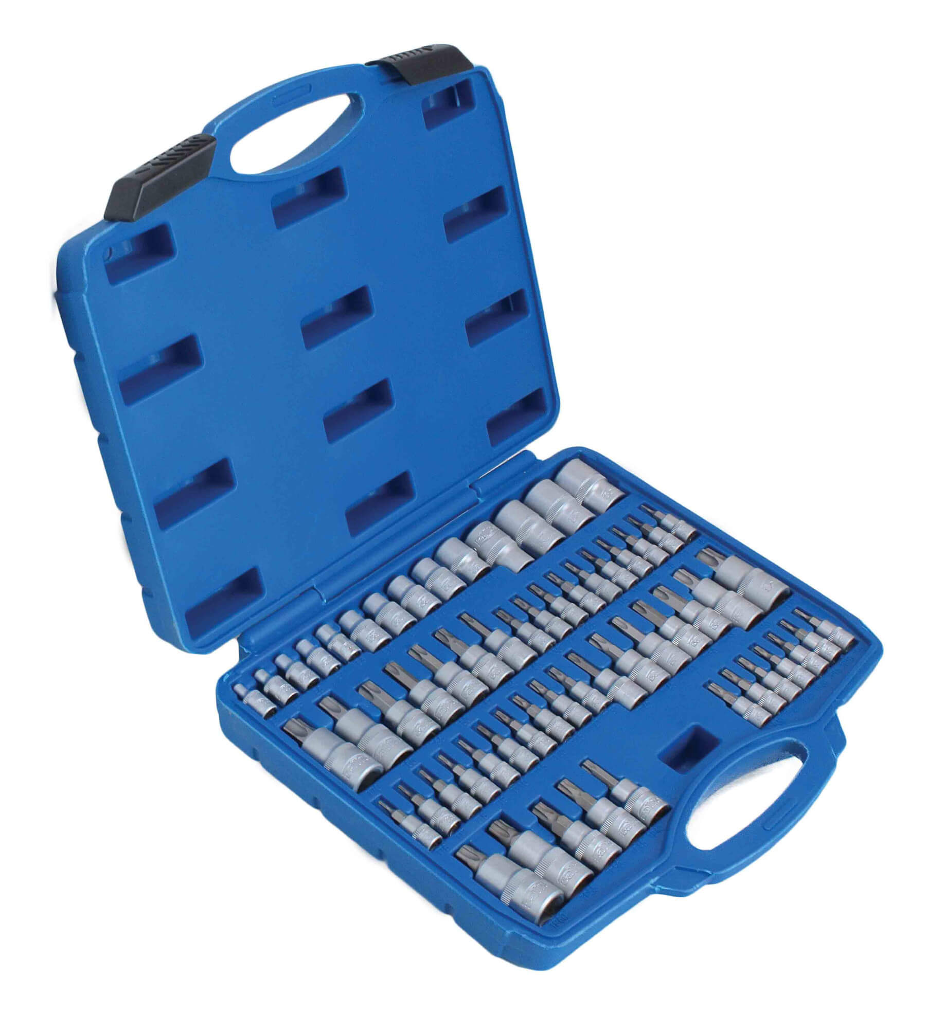 Σετ 60 Κλειδια Μυτεσ Bit Torx, E-Torx, Torx Plus 1/4, 3/8, 1/2