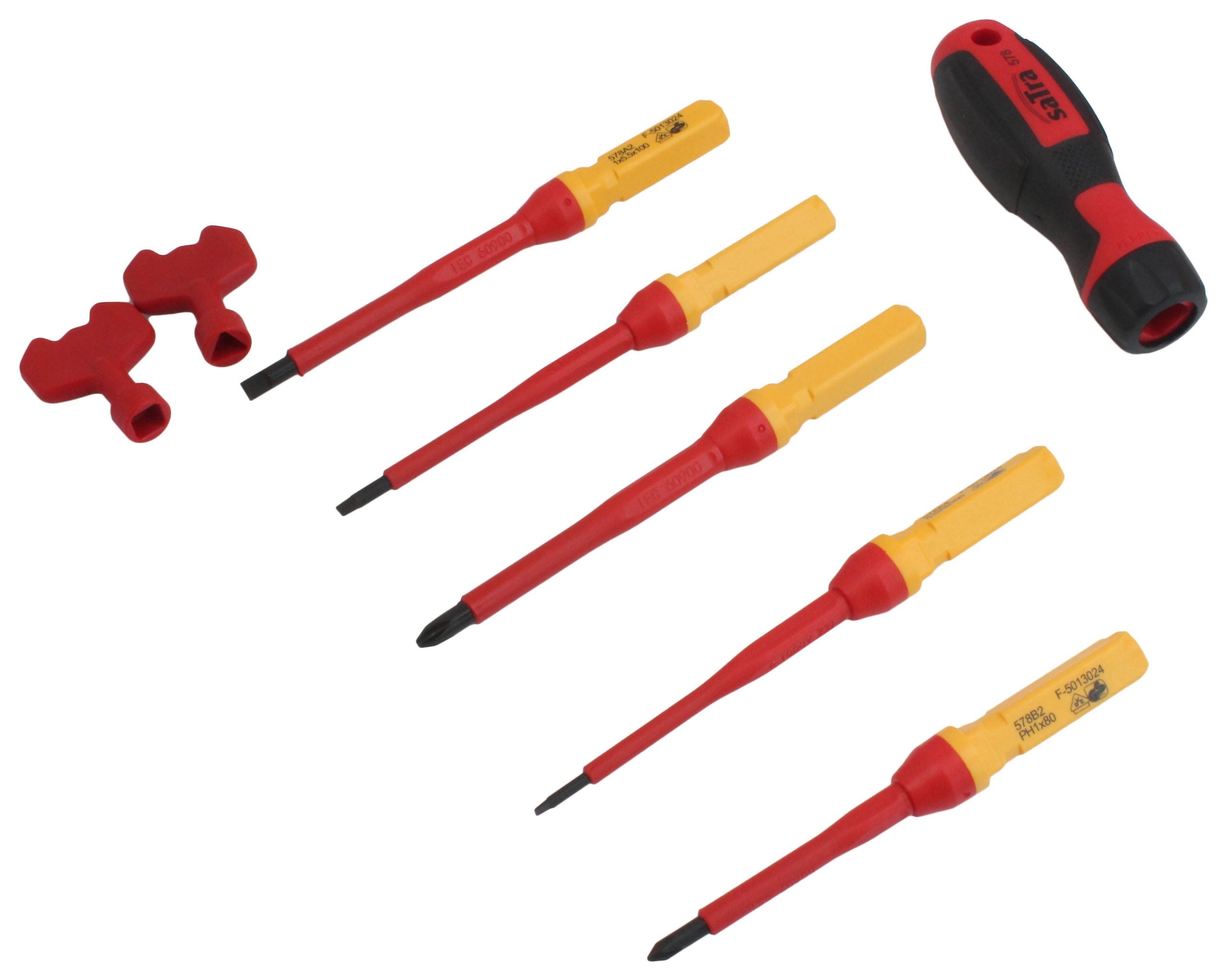 Σετ Κατσαβίδια Ηλεκτρολόγου Vde Με Εναλλάξιμες Μύτες, 8 Τεμάχια