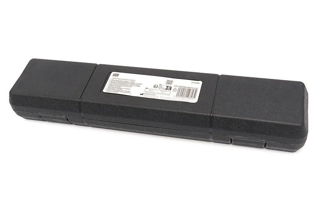 Σετ Δυναμόκλειδα 1/4” (5–25 NM) ȘI 1/2” (2–210 NM) Με Προέκταση 125mm Και Αντάπτορα 5Τμχ HBM Ολλανδία