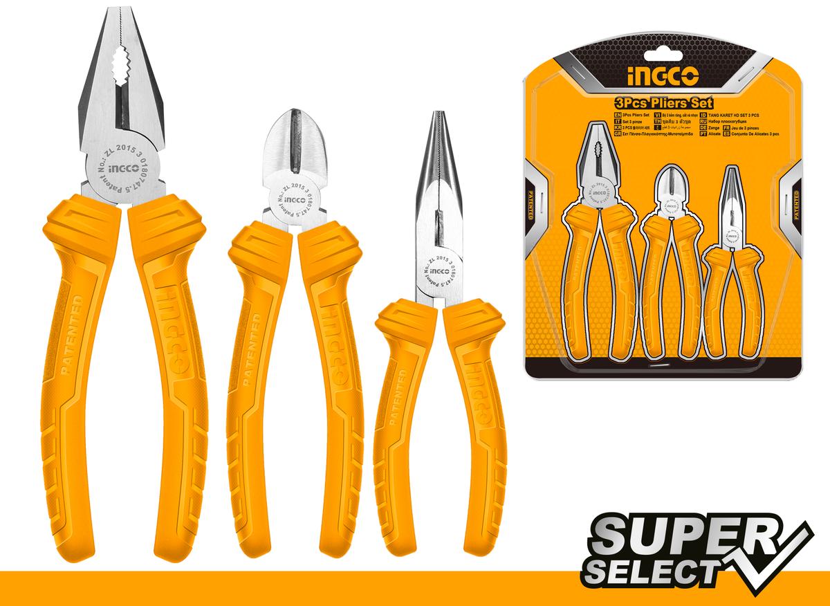 Σετ Πενσοειδη Eργαλεια 3Τμχ Ingco Super Select