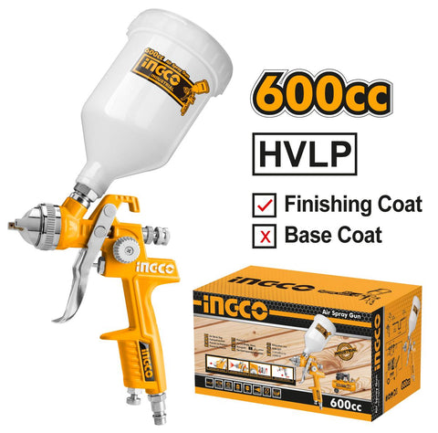 Πιστόλι Βαφής Αέρος Άνω Δοχείο 600cc INGCO