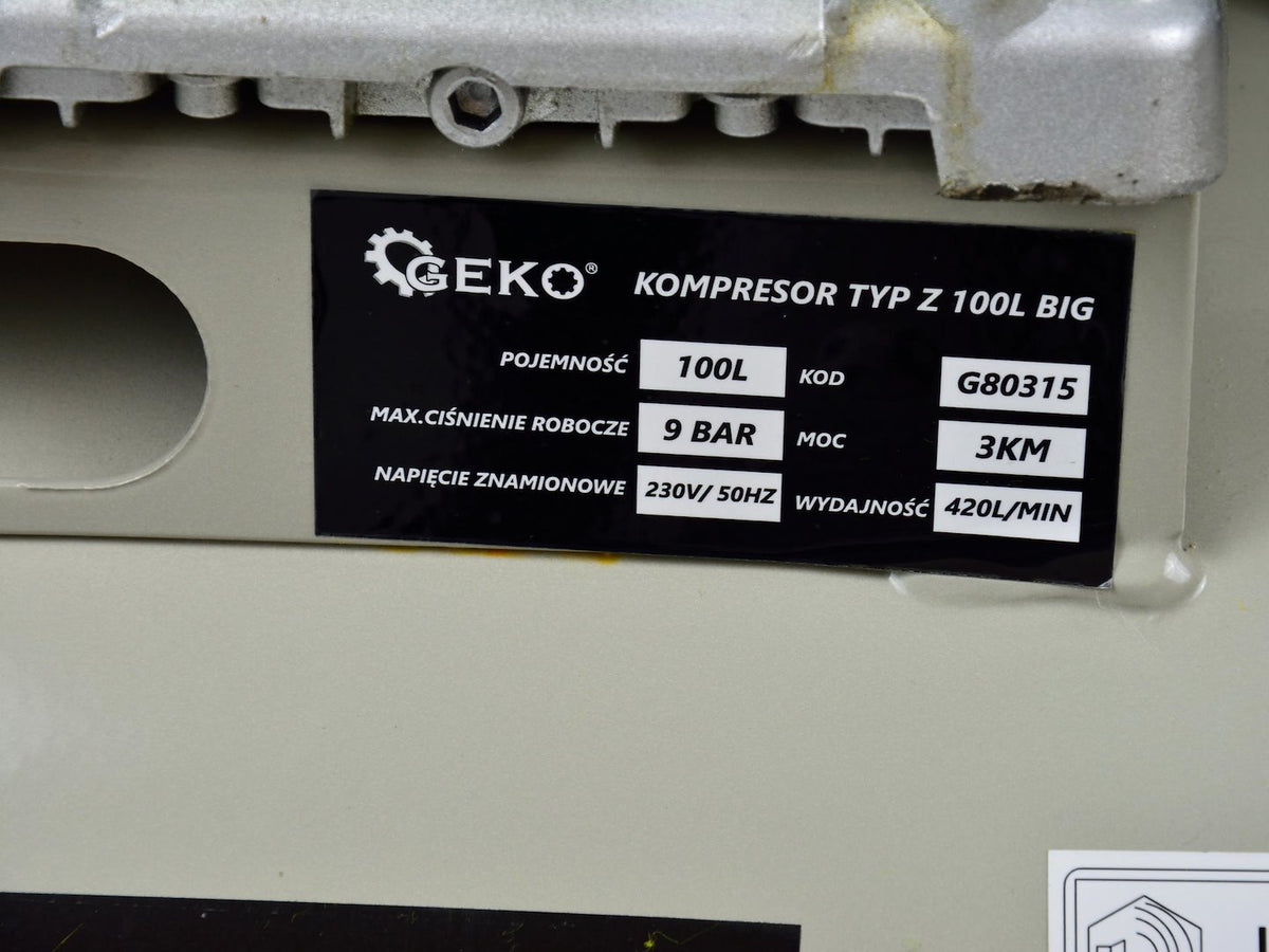 Αεροσυμπιεστής-Κομπρεσέρ Αέρος 100L 420L/Min 220V GEKO