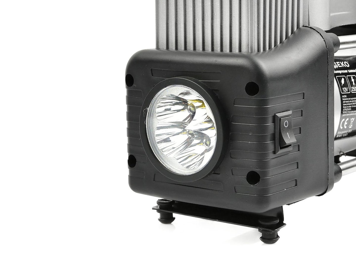 Aεροσυμπιεστής Αυτοκινήτου 12V 250W Με Φακό GEKO