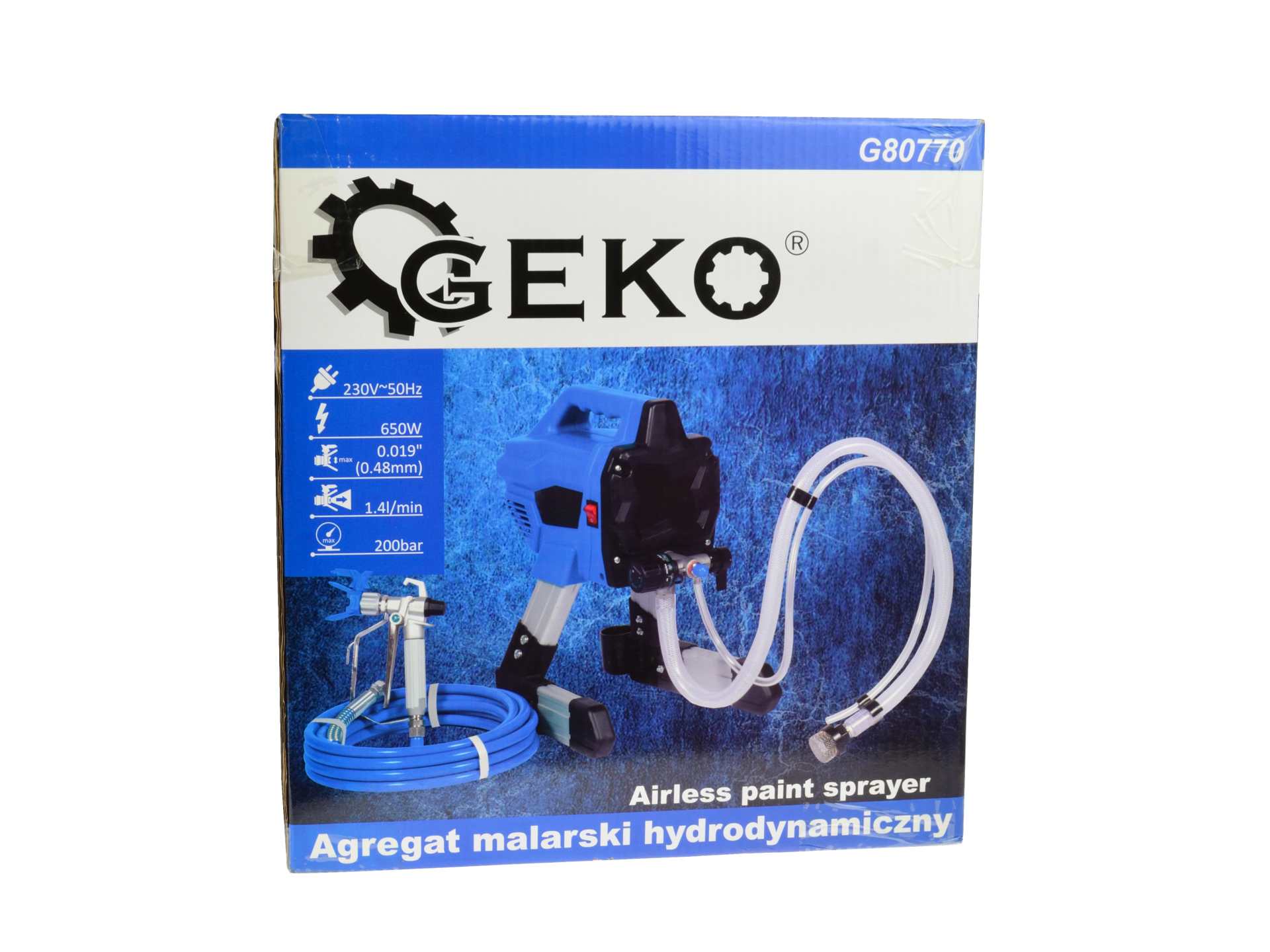 Geko Ηλεκτρικό Πιστόλι Βαφής 650W Με Δοχείο 1.4Lt