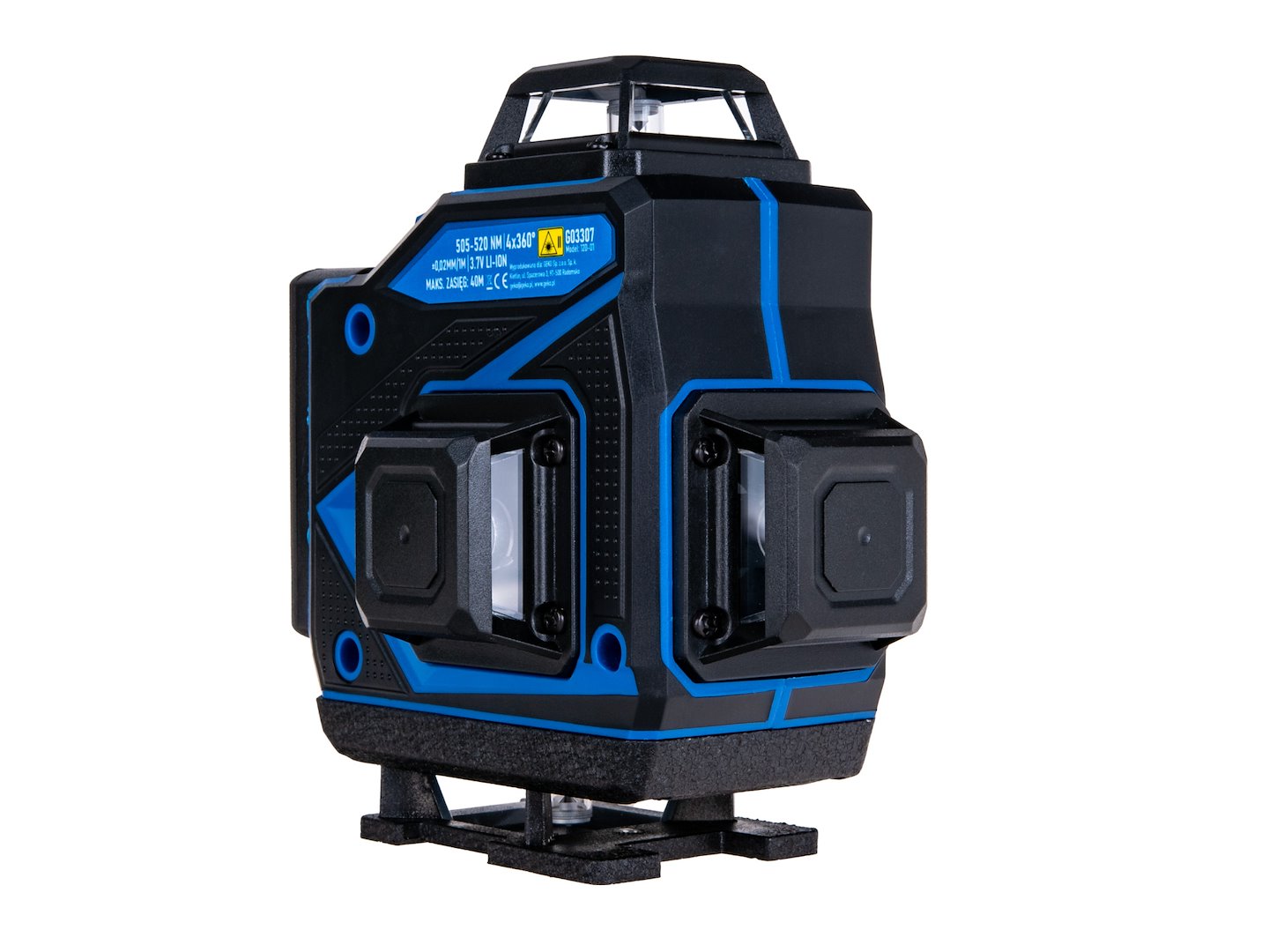 Aλφάδι Laser 360° 4D Με 2 Επαναφορτιζόμενες Μπαταρίες GEKO