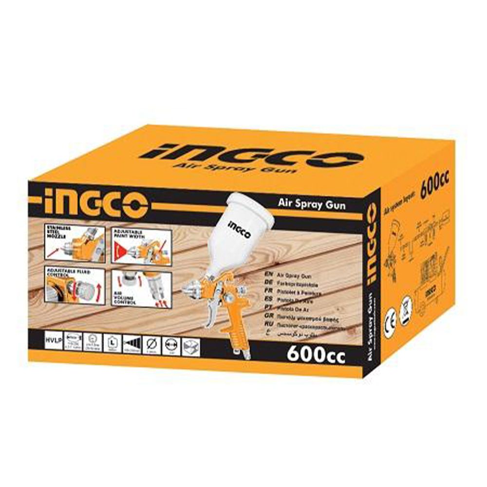 Ingco Asg1061 Πιστόλι Βαφής Αέρος Άνω Δοχείου 1.4Mm