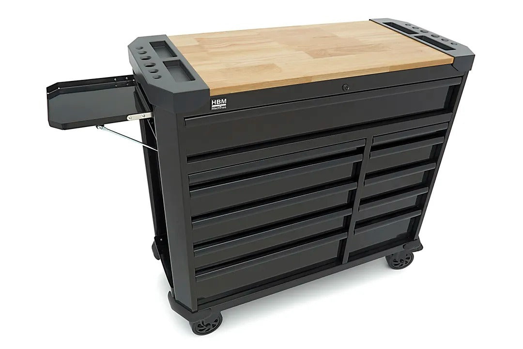 Εργαλειοφόρος Τροχήλατος Με 11 Συρτάρια Και Πάγκο Εργασίας 109cm HBM MACHINES