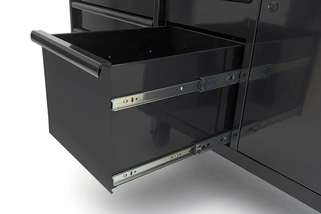 Εργαλειοφόρος Τροχήλατος Επαγγελματικός Με 10 Συρτάρια Με Πάγκο Εργασίας 147cm Με Ξύλινη Επιφάνεια HBM Ολλανδία