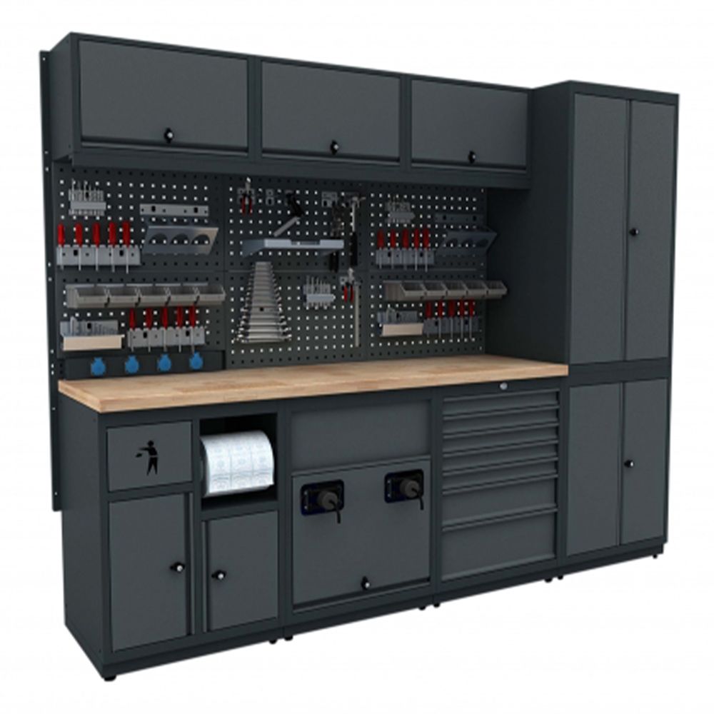 Παγκοσ Εργασιασ - Σετ Μεταλλικων Μοναδικων Μοντερνων Επιπλων Για Εργαστηριο 2.48M Μοντελο D