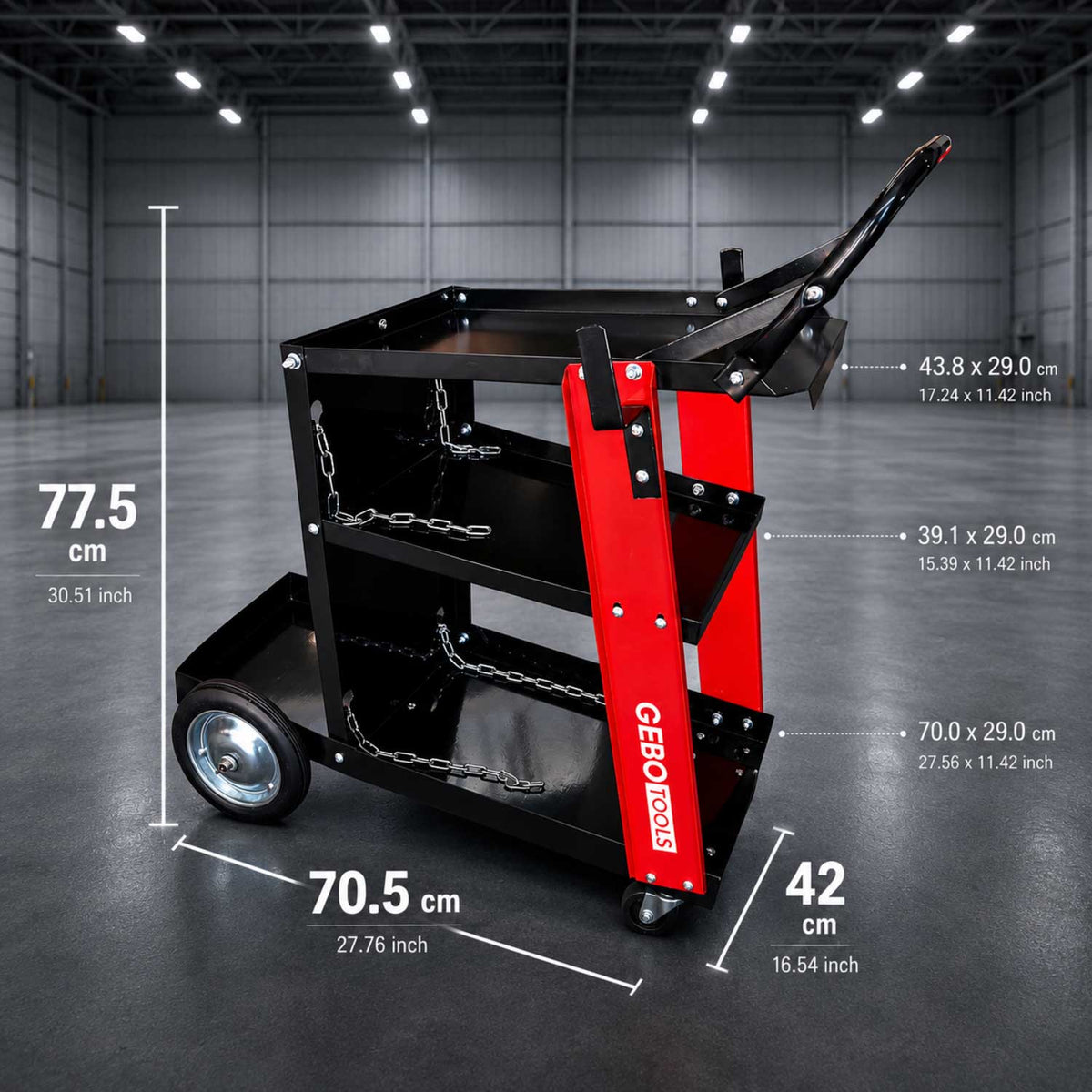 Καρότσι Μεταφοράς Μηχανής Συγκόλλησης Premium GEBO TOOLS