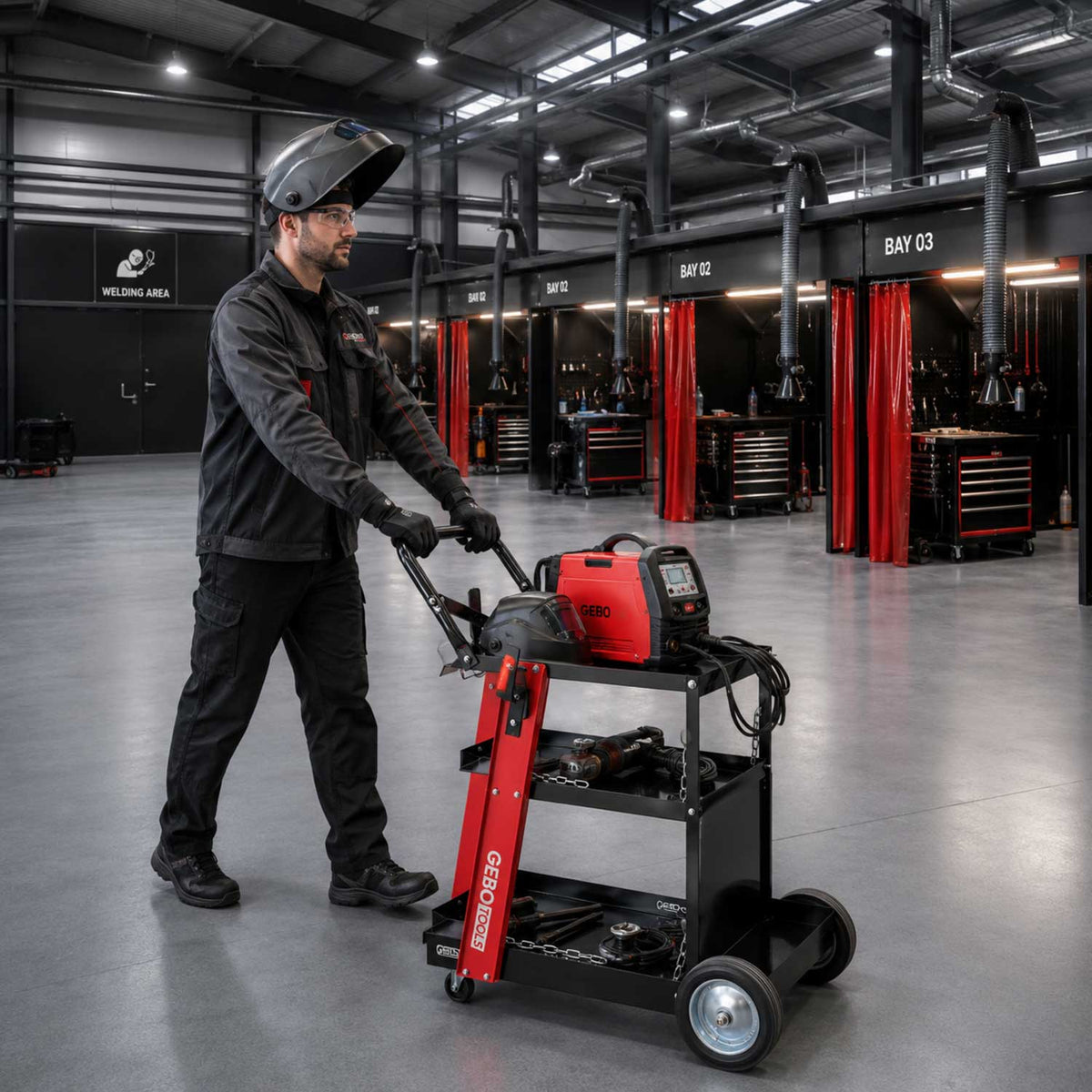 Καρότσι Μεταφοράς Μηχανής Συγκόλλησης Premium GEBO TOOLS