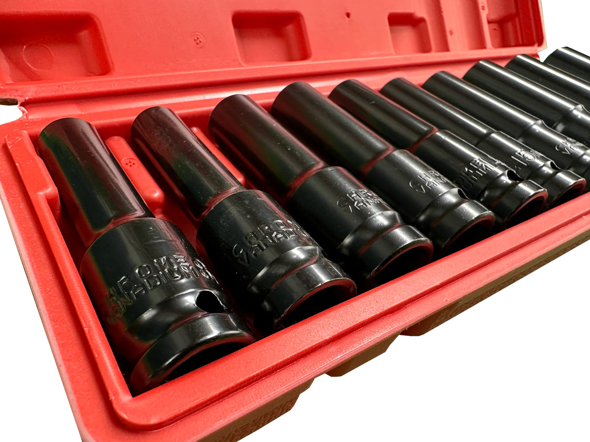 Σετ Καρυδάκια 1/2" Μακριά 8-24mm 10 Τμχ GEBO TOOLS