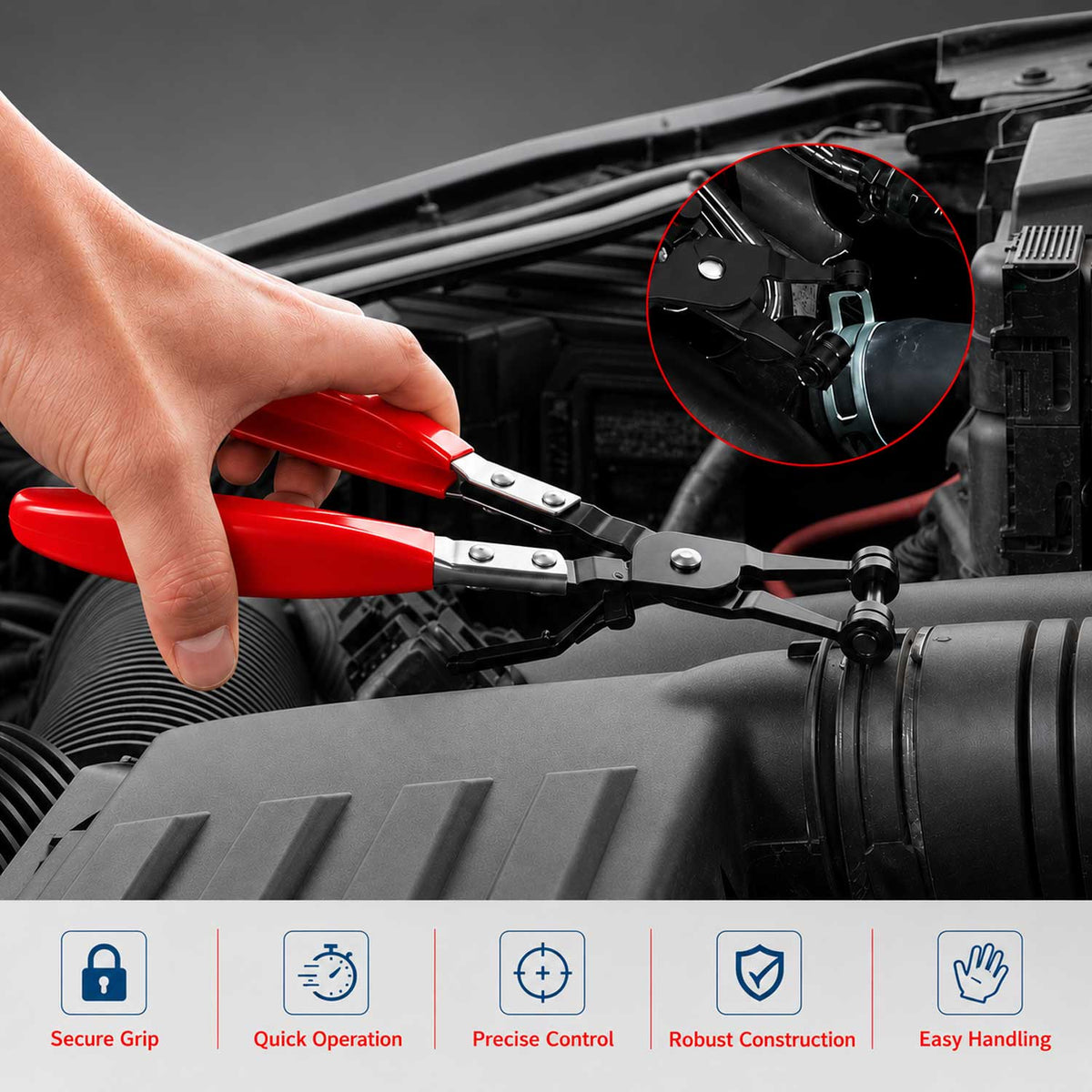 Πένσα Σφιγκτήρων για Κολάρα Ψυγείων GEBO TOOLS