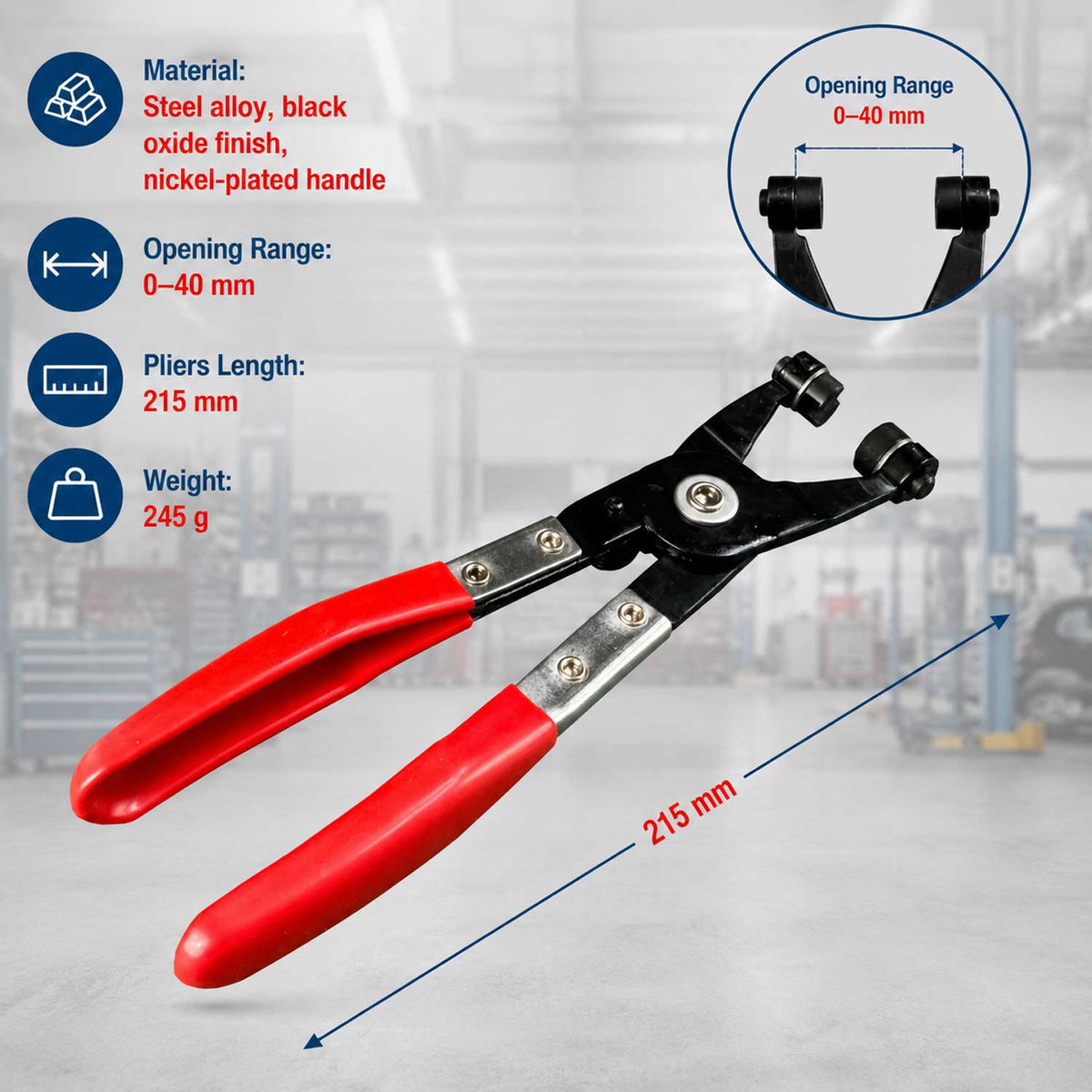 Πένσα Σφιγκτήρων για Κολάρα Ψυγείων GEBO TOOLS