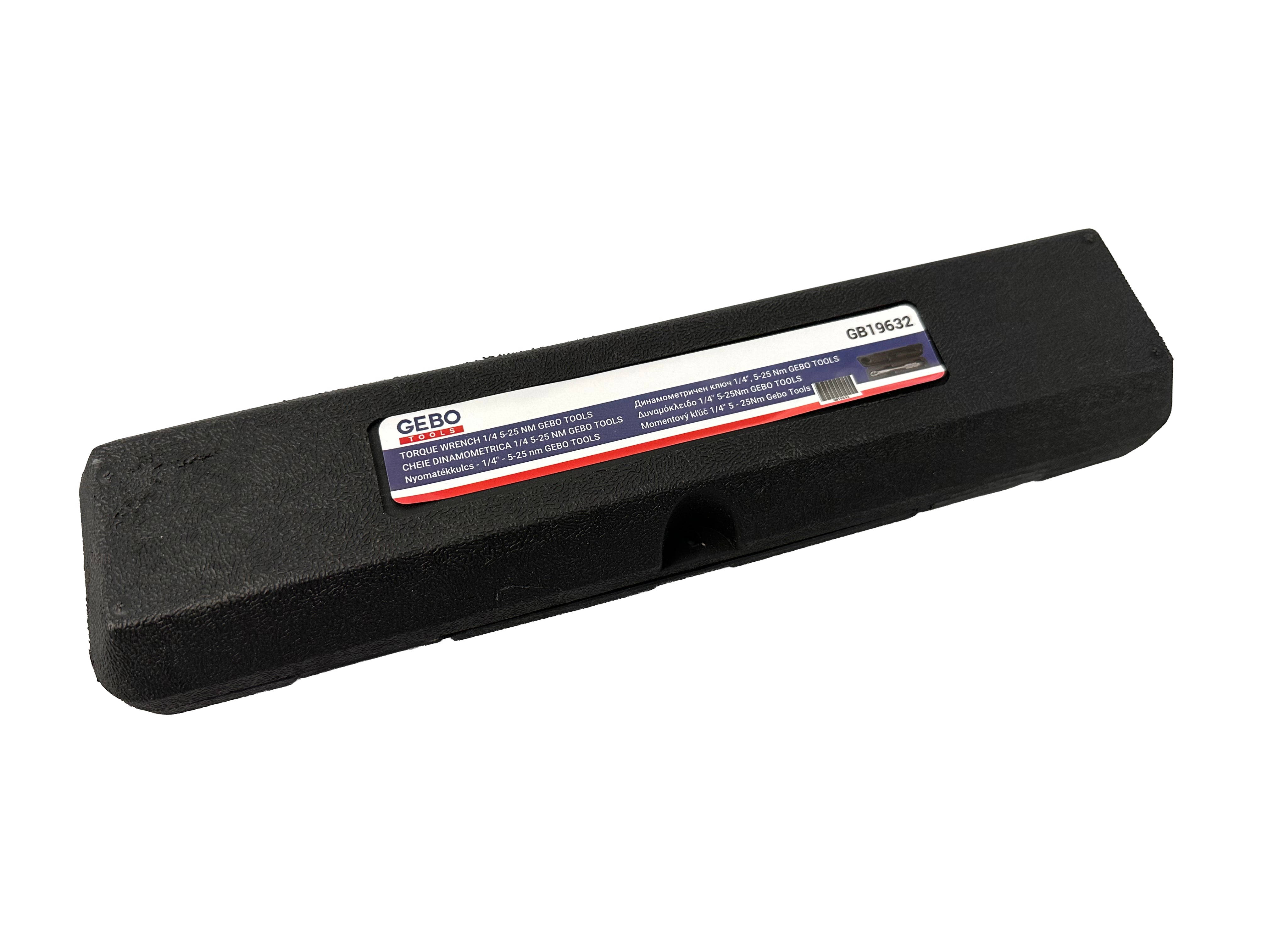 Δυναμόκλειδο-Ροπόκλειδο 1/4" 5-25Nm GEBO TOOLS