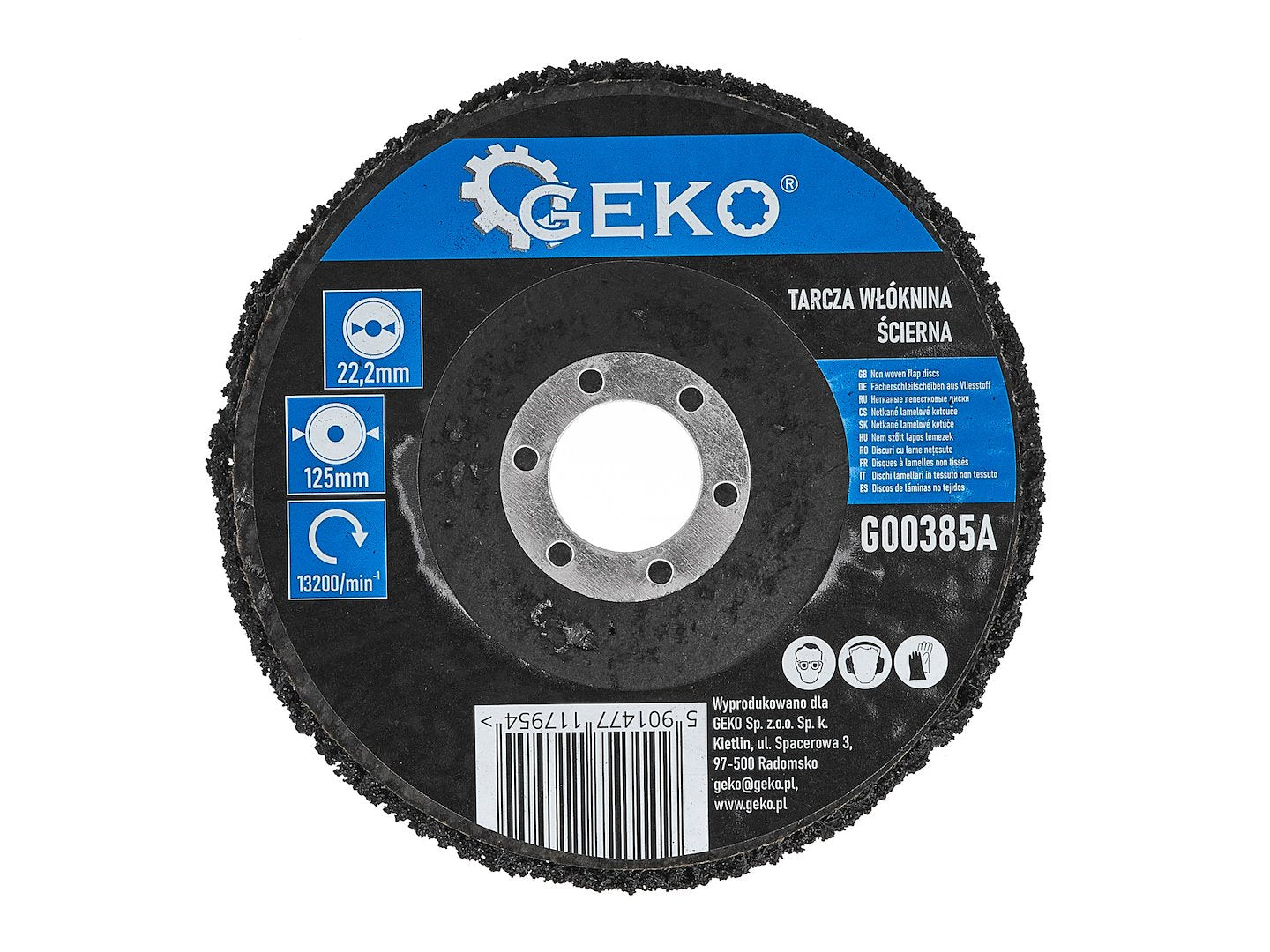 Δίσκος Καθαρισμού Clean&Strip 125x22.2mm Για Μέταλλο Ανοξείδωτο Χάλυβα Και Πλαστικό GEKO