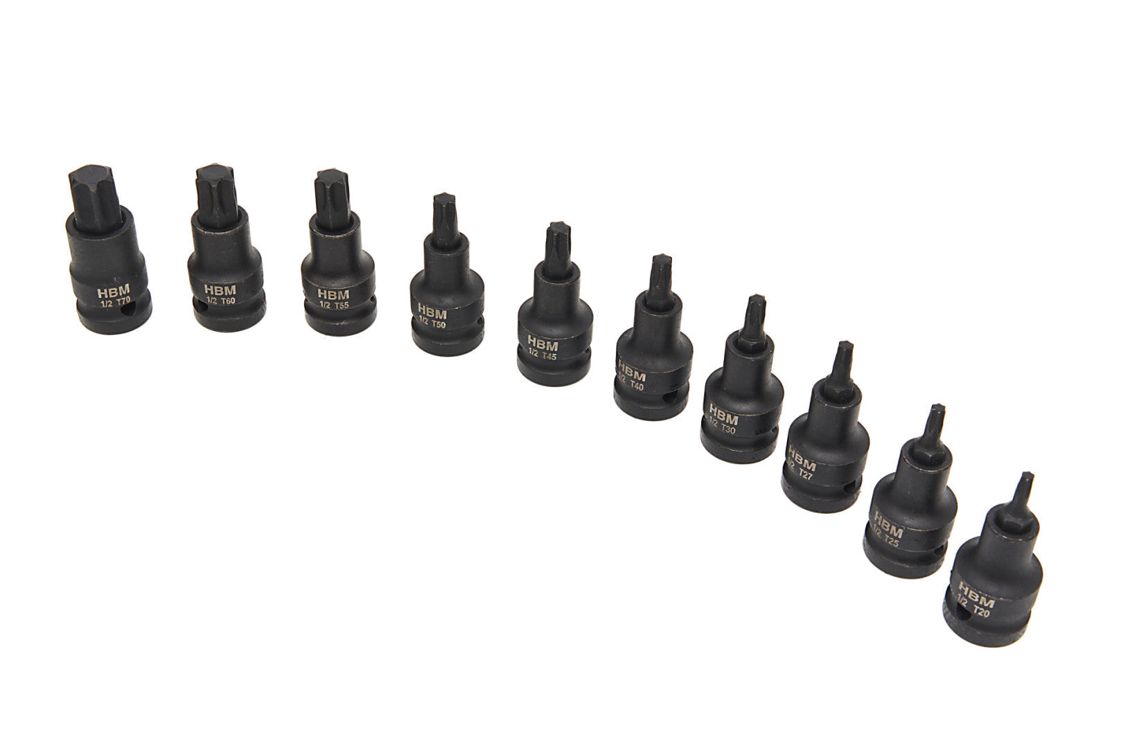 Ηβμ Σετ Καρυδακια Aεροσ Τοrx 1/2" Τ20-Τ70 10 Τμχ