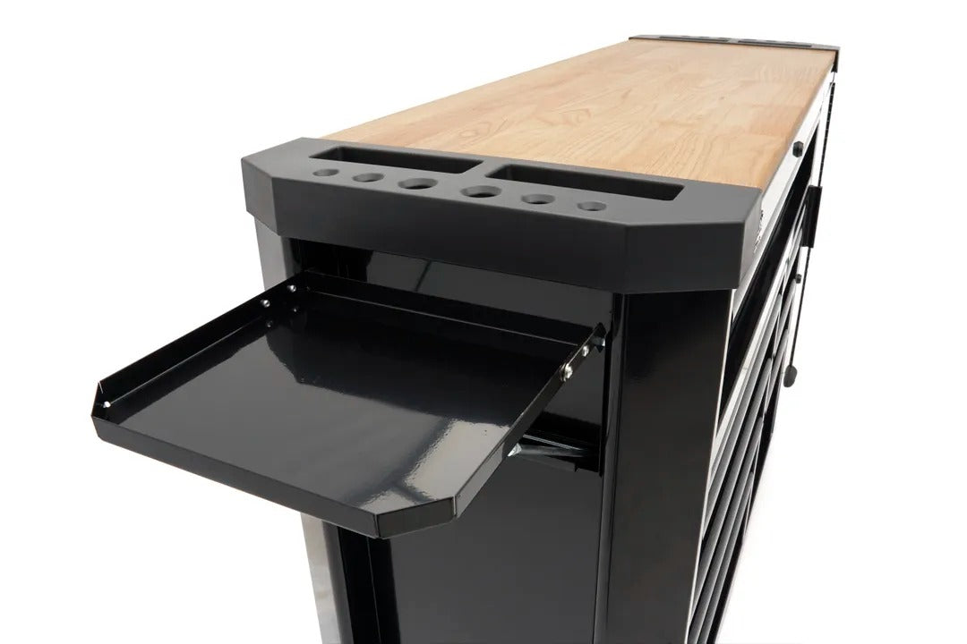 Εργαλειοφόρος Τροχήλατος Επαγγελματικός Με 10 Συρτάρια Με Πάγκο Εργασίας 147cm Με Ξύλινη Επιφάνεια HBM Ολλανδία