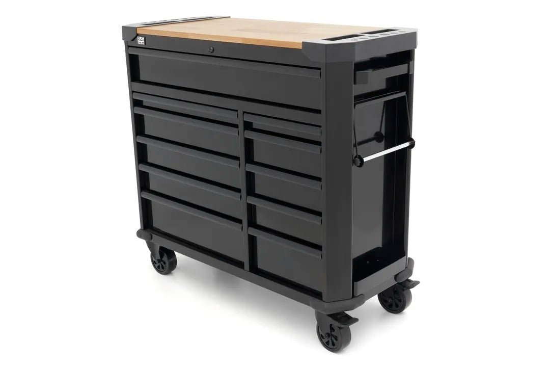 Εργαλειοφόρος Τροχήλατος Με 11 Συρτάρια Και Πάγκο Εργασίας 109cm HBM MACHINES