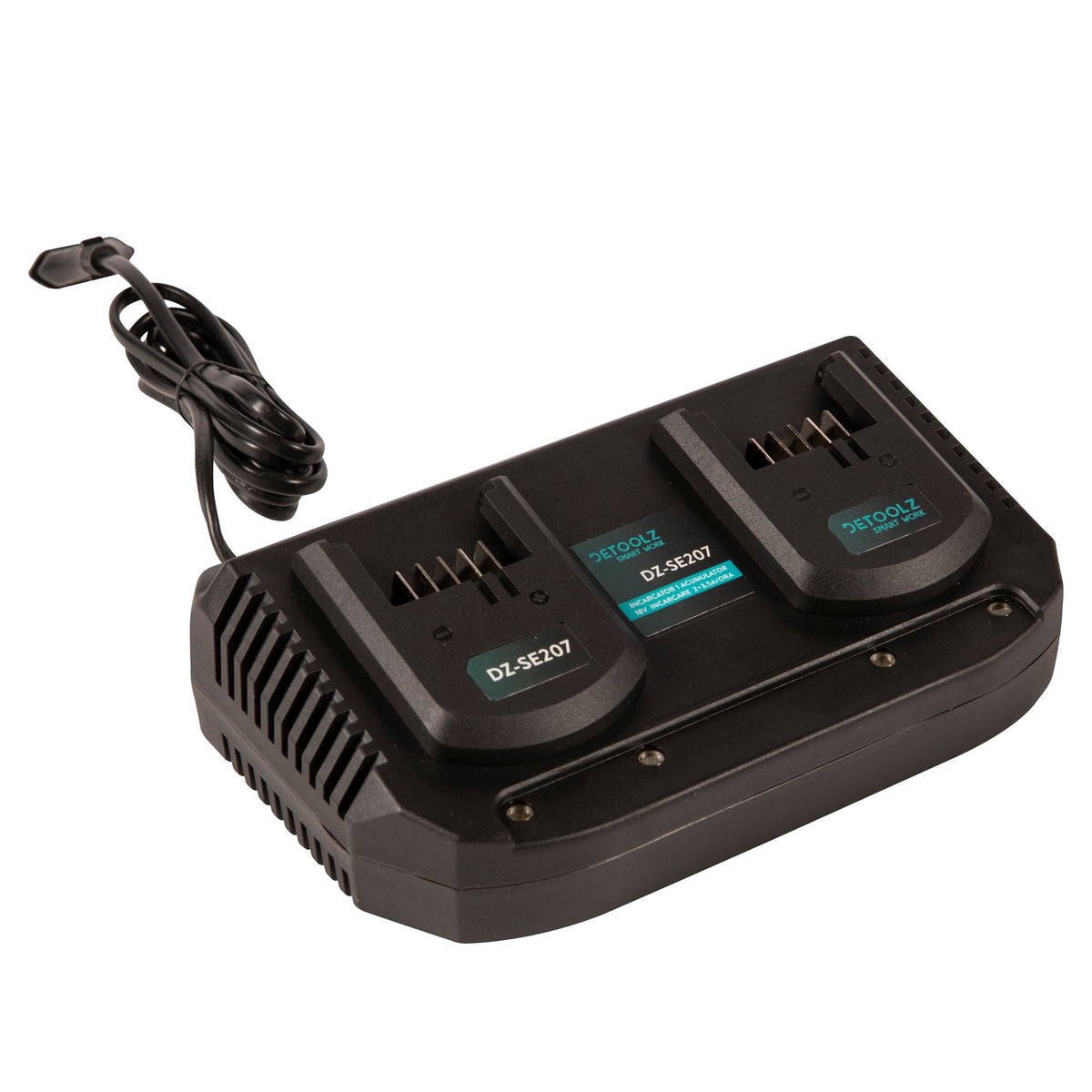 Φορτιστής Για 2 Μπαταρίες Li-Ion 18V 3.5A Detoolz