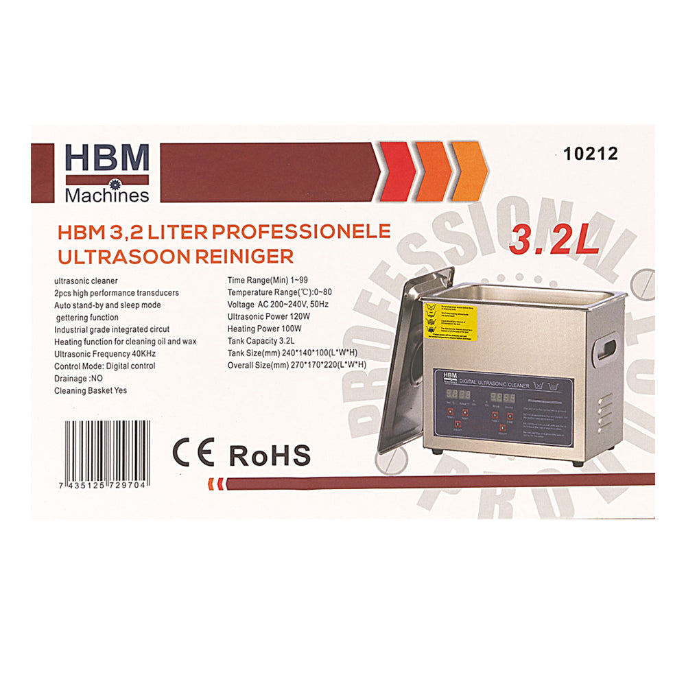 Συσκευή Καθαρισμού Με Υπερήχους, 3.2L