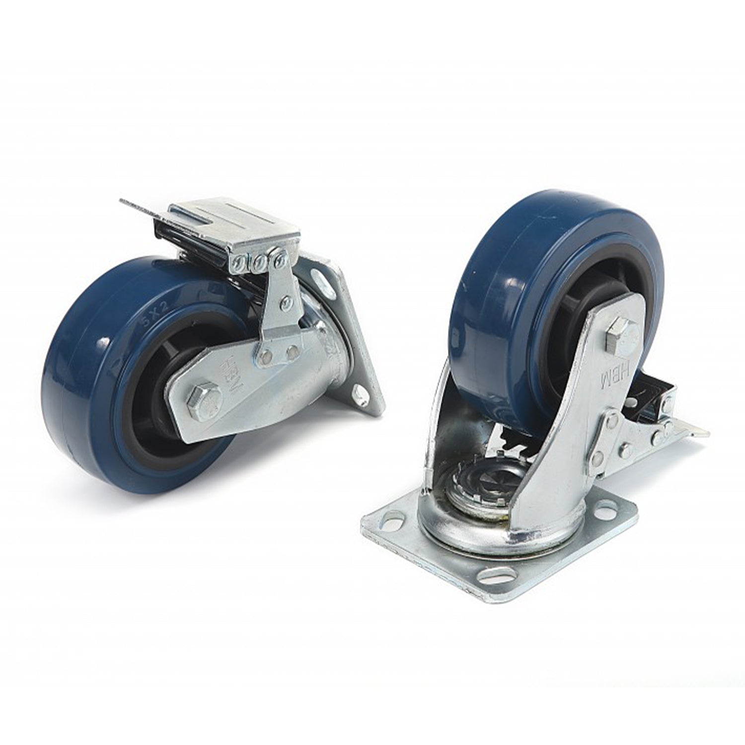 Σετ Τροχοί Περιστρεφόμενοι Με Φρένο 150MM 350KG 4Τμχ HBM