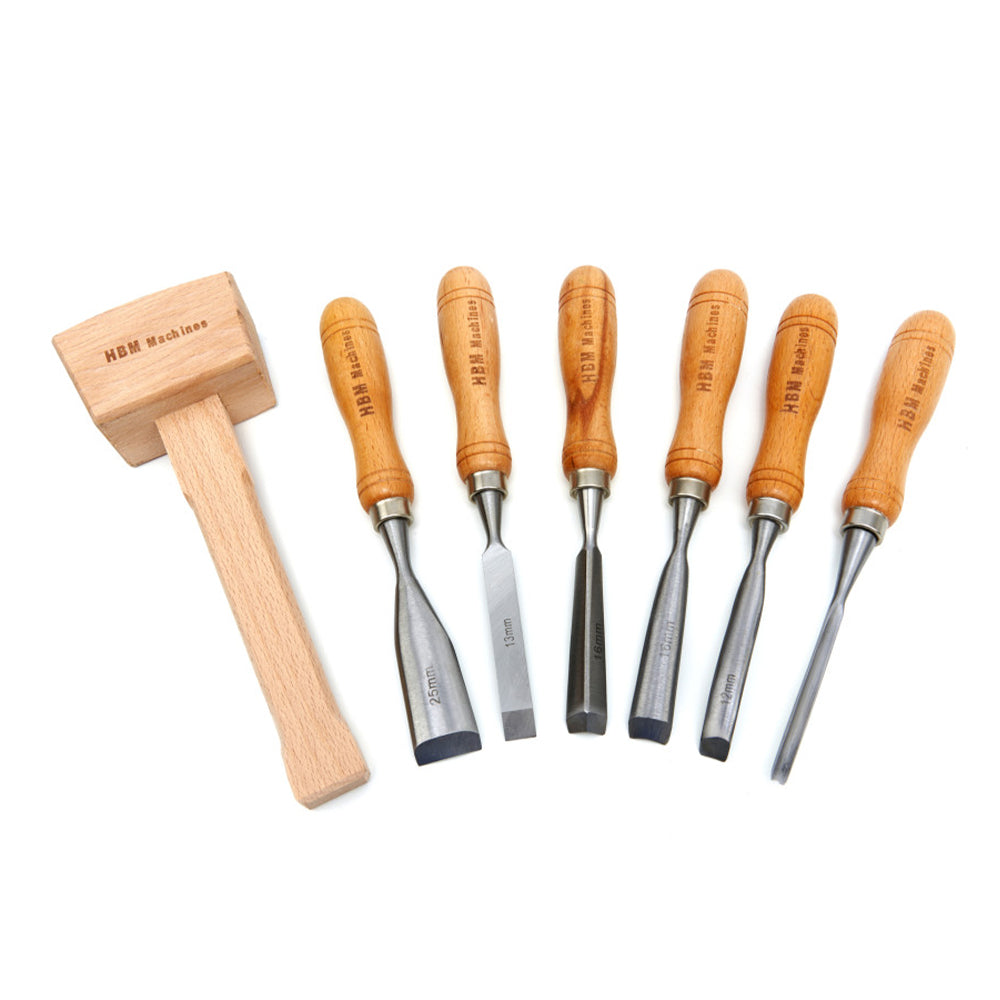 Σετ Καλέμια Ξύλου Με Σφυρί 7 Τεμάχια Hbm