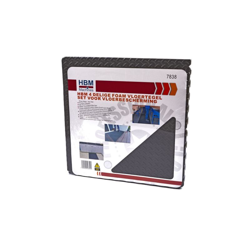 Hbm Αντιολισθητικο Παζλ Δαπεδου 60X60Cm Αφρωδεσ Σετ 4Τμχ
