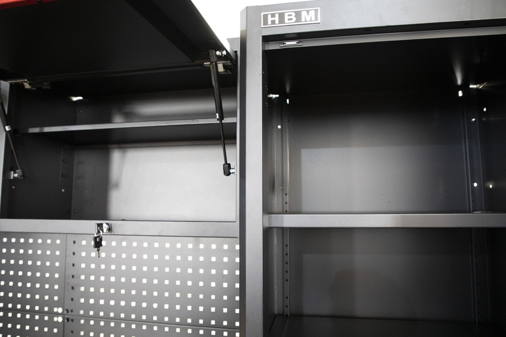 Σετ Μεταλλικα Μοντερνα Επιπλα Για Εργαστηριο 10 Τεμαχια Μαυρο/Κοκκινο Hbm