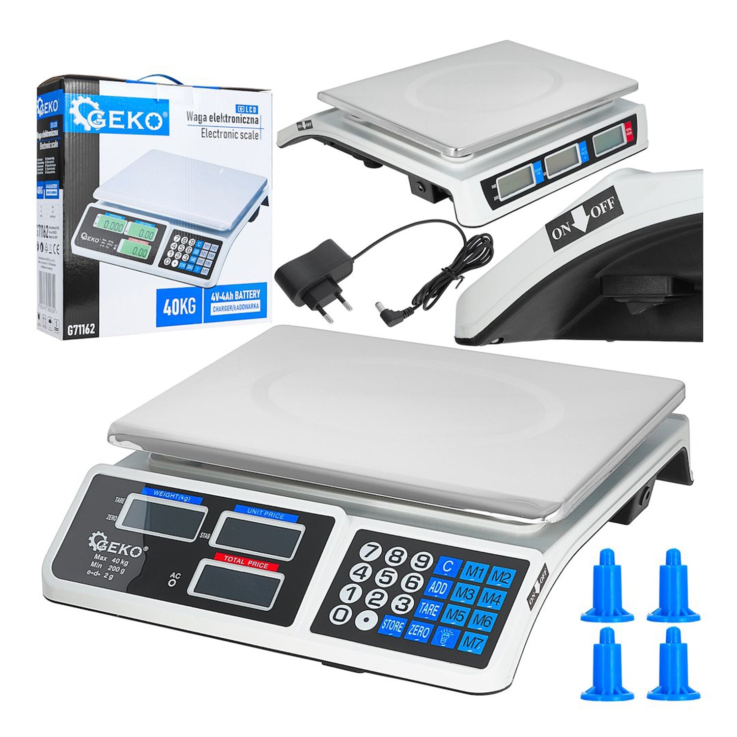 Ηλεκτρονική Ζυγαριά Με Οθόνη LCD 40kg GEKO