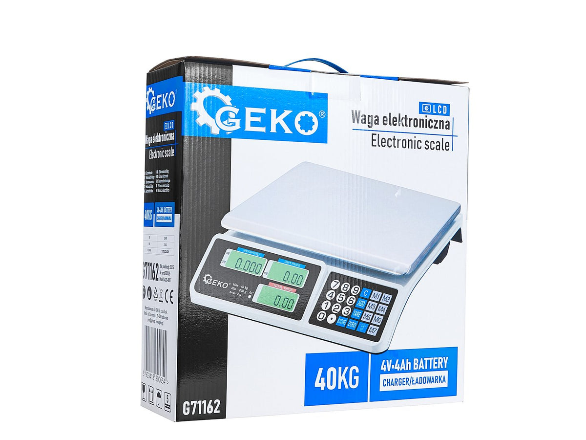 Ηλεκτρονική Ζυγαριά Με Οθόνη LCD 40kg GEKO