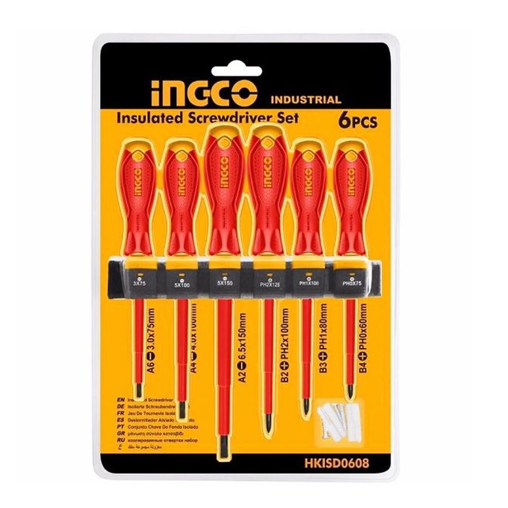 Ingco Σετ 6 Κατσαβίδια Ηλεκτρολόγου Vde 1000V