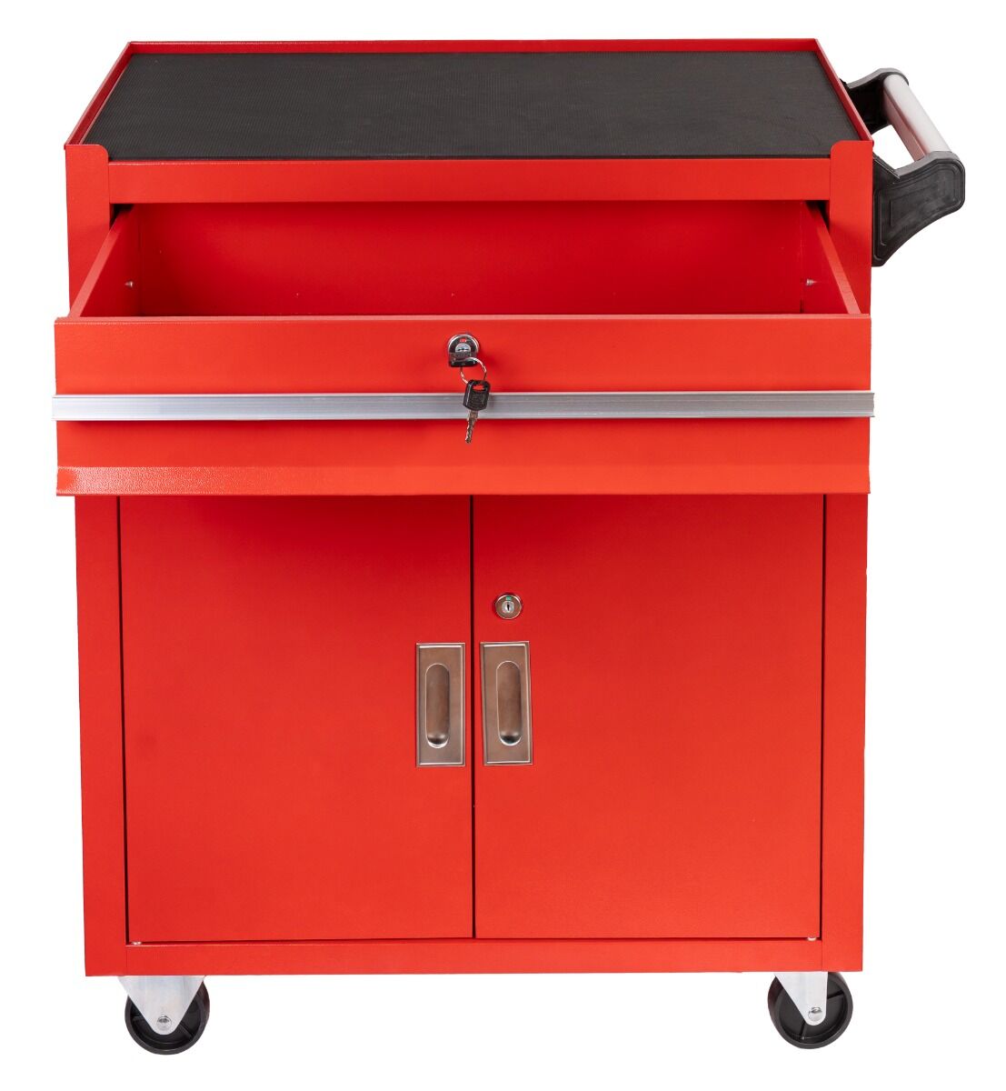 Τροχηλάτος Μεταλλικός Εργαλειοφόρος Χωρίς Εργαλεία Κόκκινος Premium 73x63x40cm INVENTO