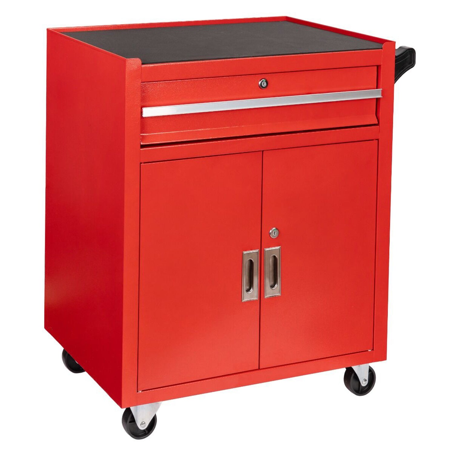 Τροχηλάτος Μεταλλικός Εργαλειοφόρος Χωρίς Εργαλεία Κόκκινος Premium 73x63x40cm INVENTO