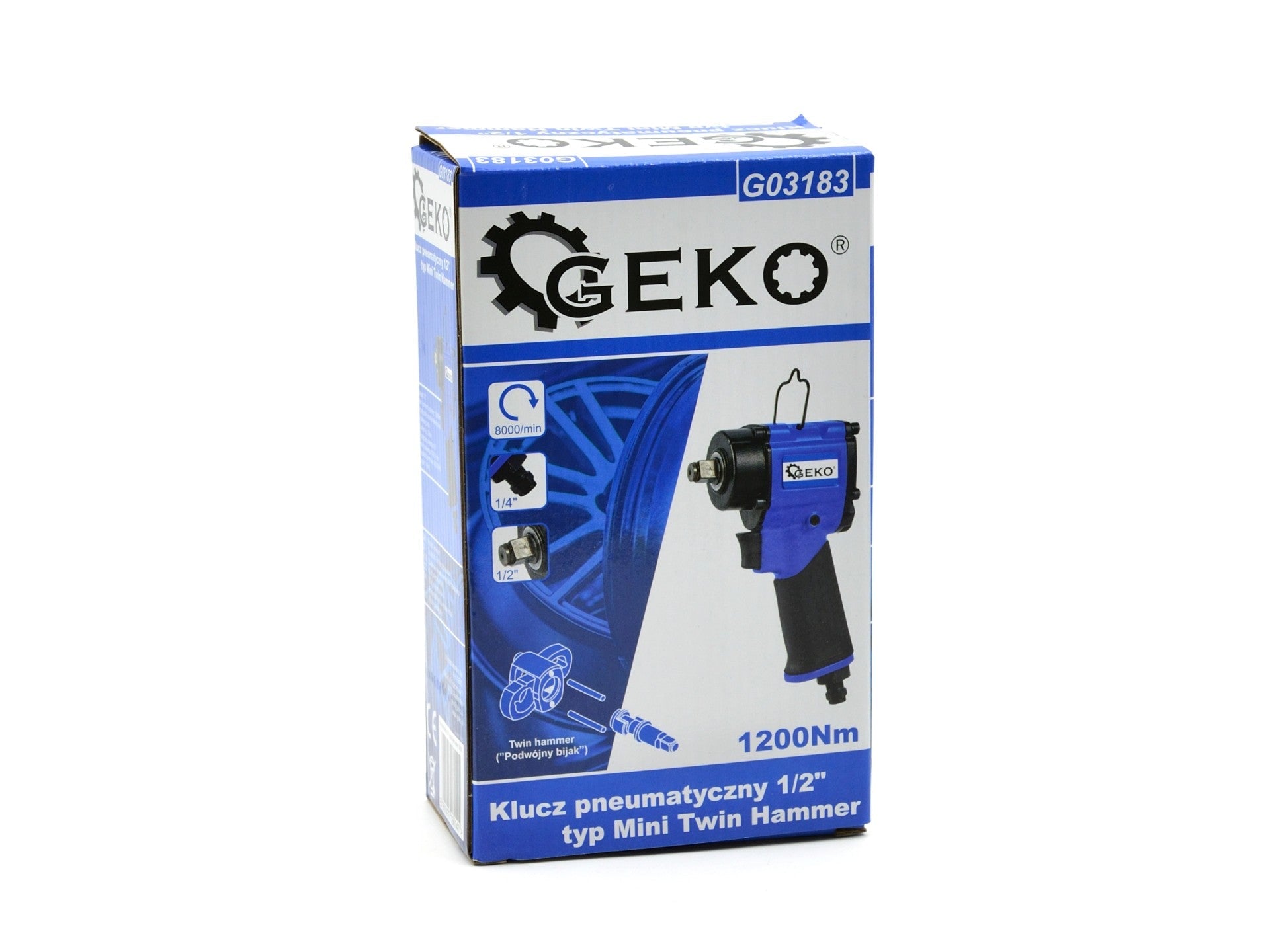 Geko Δυναμόκλειδο Καρέ 1/2" Ροπής 1.2-1200 Nm