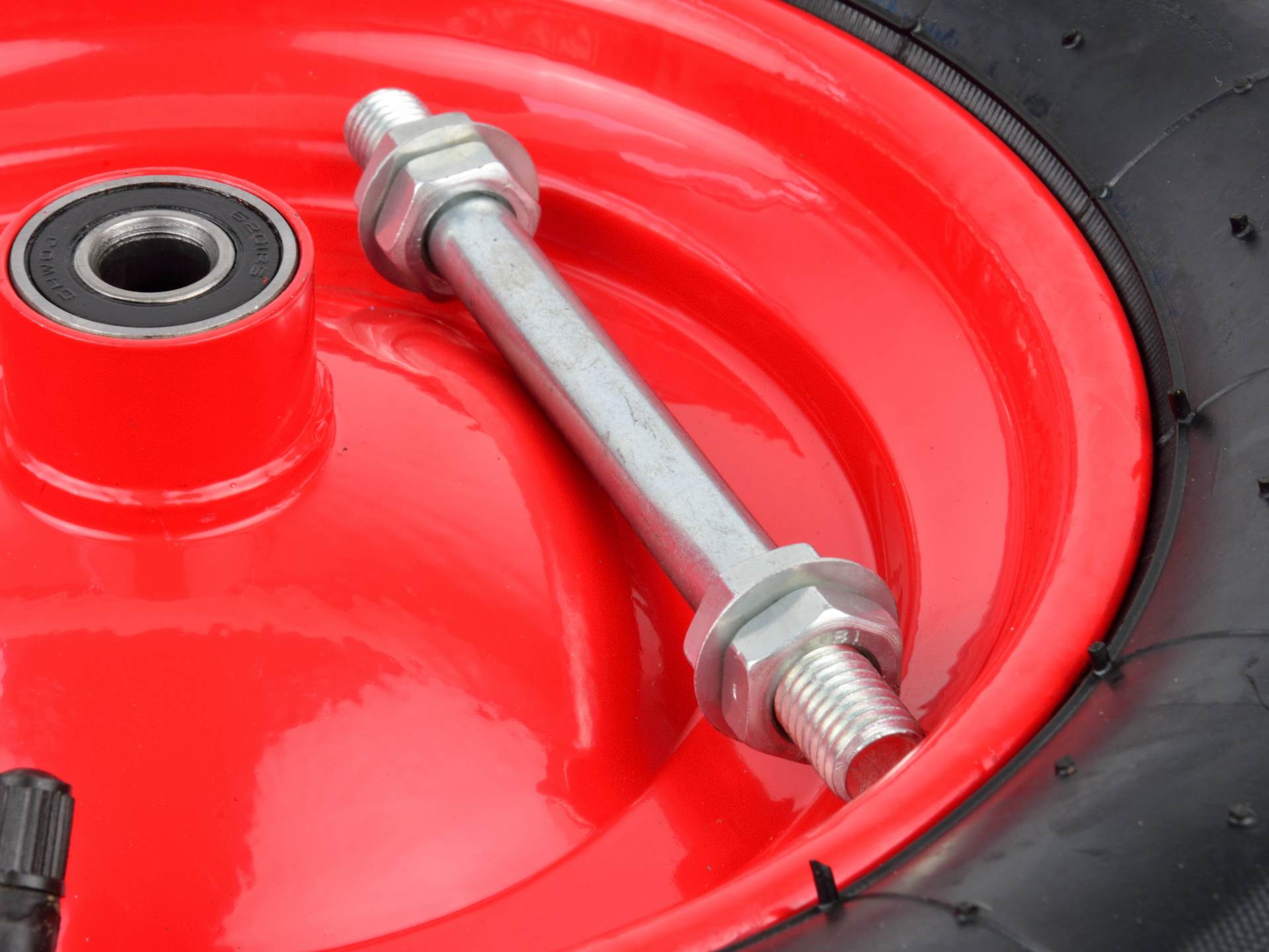 Ροδα Καροτσιου 4.00-8/2Pr Με Κοκκινη Ζαντα