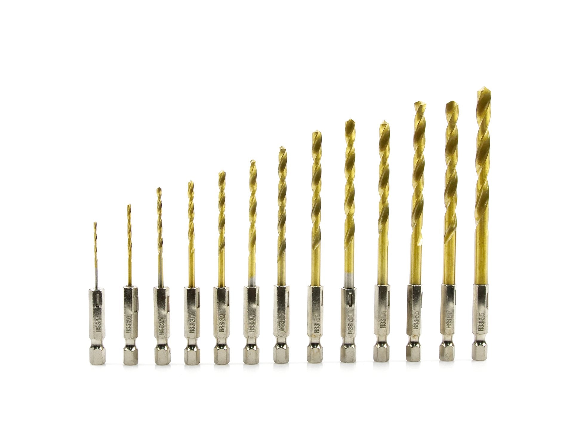 Σετ 13 Τρυπανιων Hss Tin Με Εξαγωνικη Υποδοχη 1.5-6.5Mm