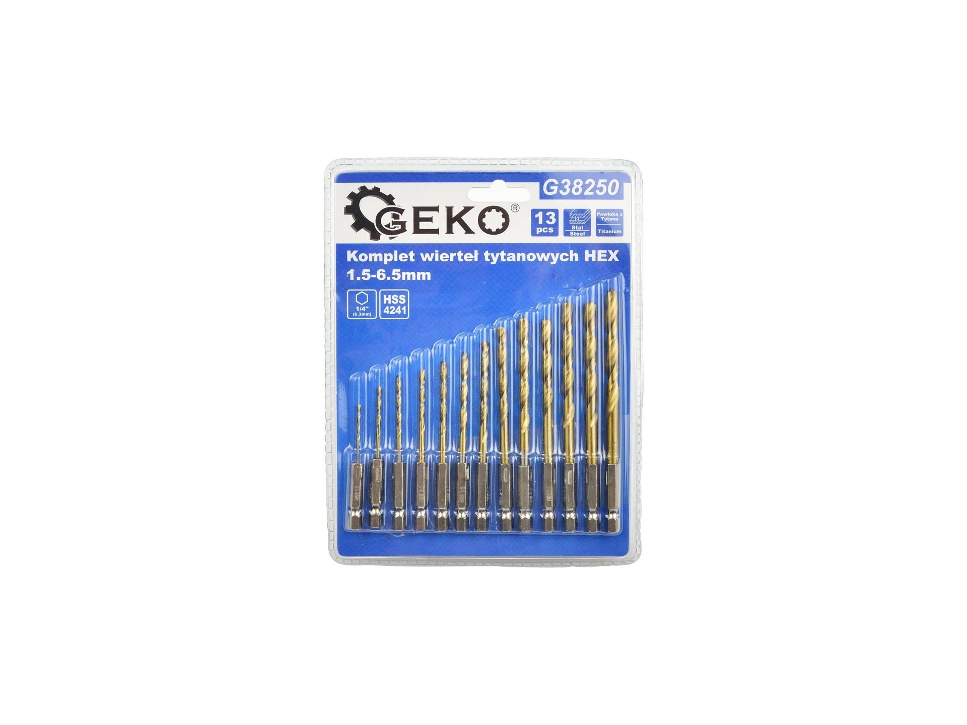 Σετ 13 Τρυπανιων Hss Tin Με Εξαγωνικη Υποδοχη 1.5-6.5Mm