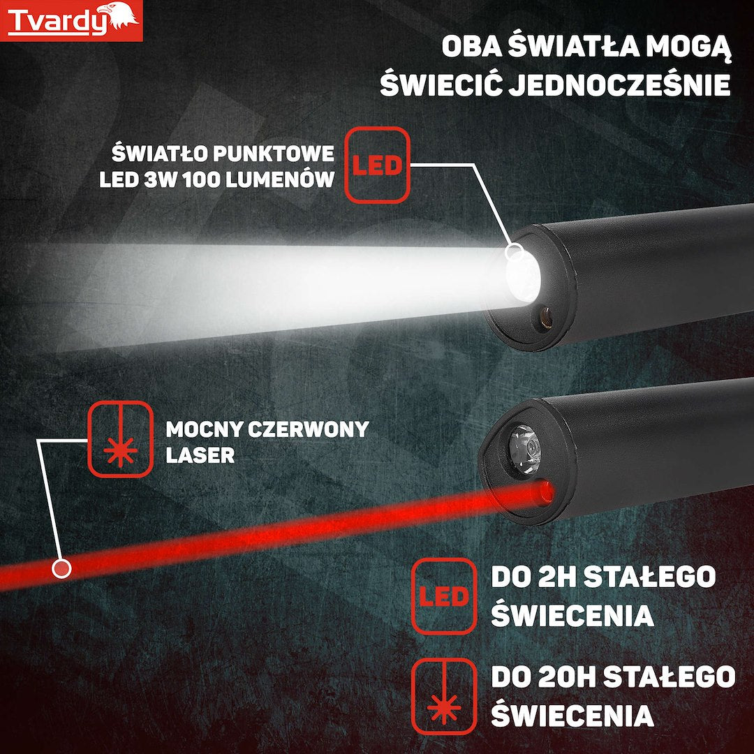 Λάμπα Led Cob Με Laser Και UV Με Μαγνήτη Επαναφορτιζόμενη 5w 400Lumens