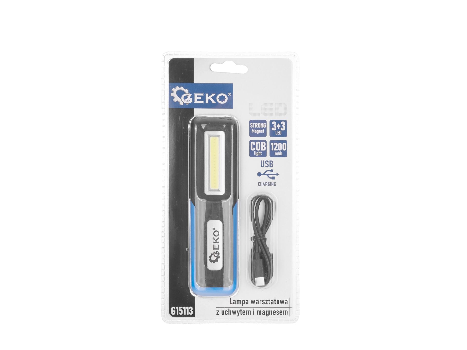 Επανφορτιζομενη Λαμπα Εργασιασ 3W Led Cob 1200Mah