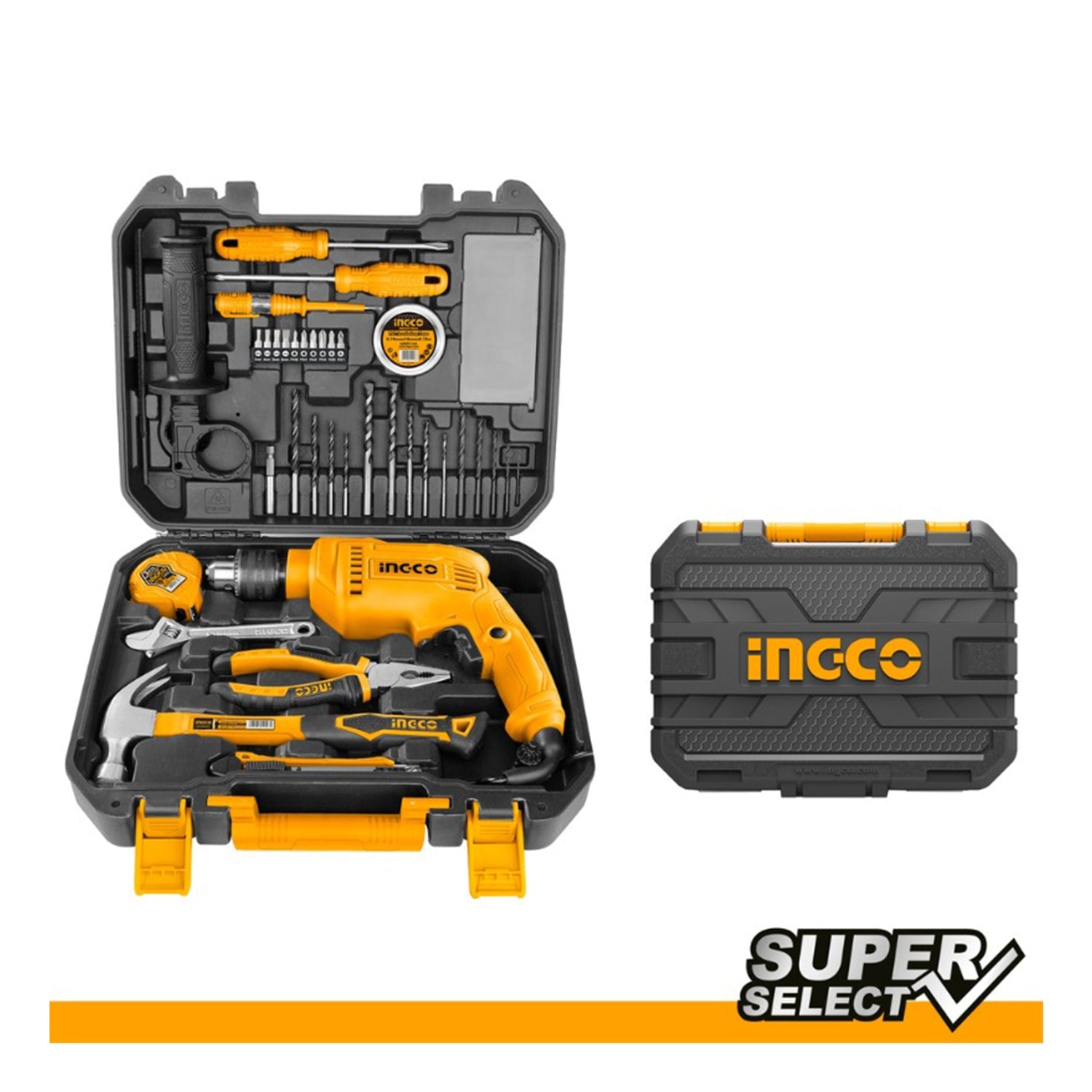 Ingco Κρουστικό Δράπανο 680W Με Θήκη Και Με 115Τμχ