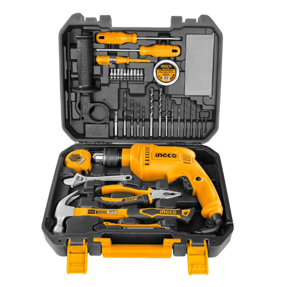 Ingco Κρουστικό Δράπανο 680W Με Θήκη Και Με 115Τμχ