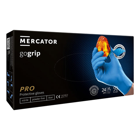 Γάντια Νιτριλίου 3D GOGRIP Premium Μπλε Μέγεθος XL 50 Τμχ MERCATOR