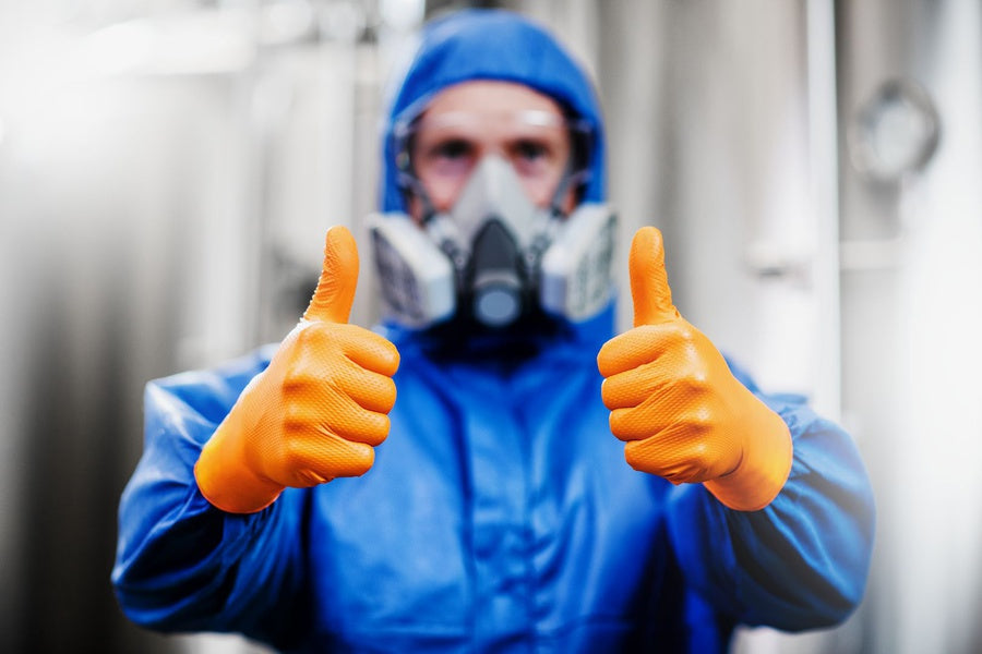 Amio Γάντια Εργασίας Πορτοκαλί Νιτριλίου 50Τμχ