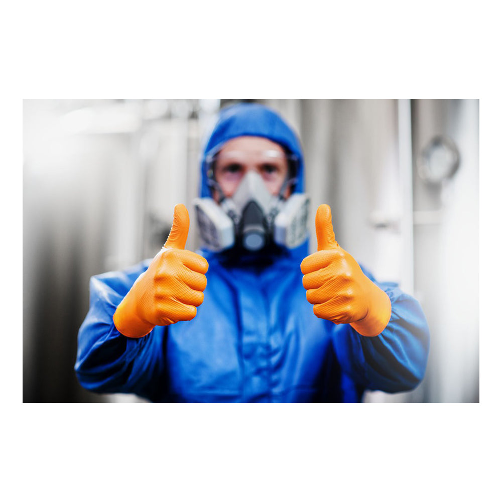 Γαντια Νιτριλιου Mercator Gogrip M Πορτοκαλι 50Τmx