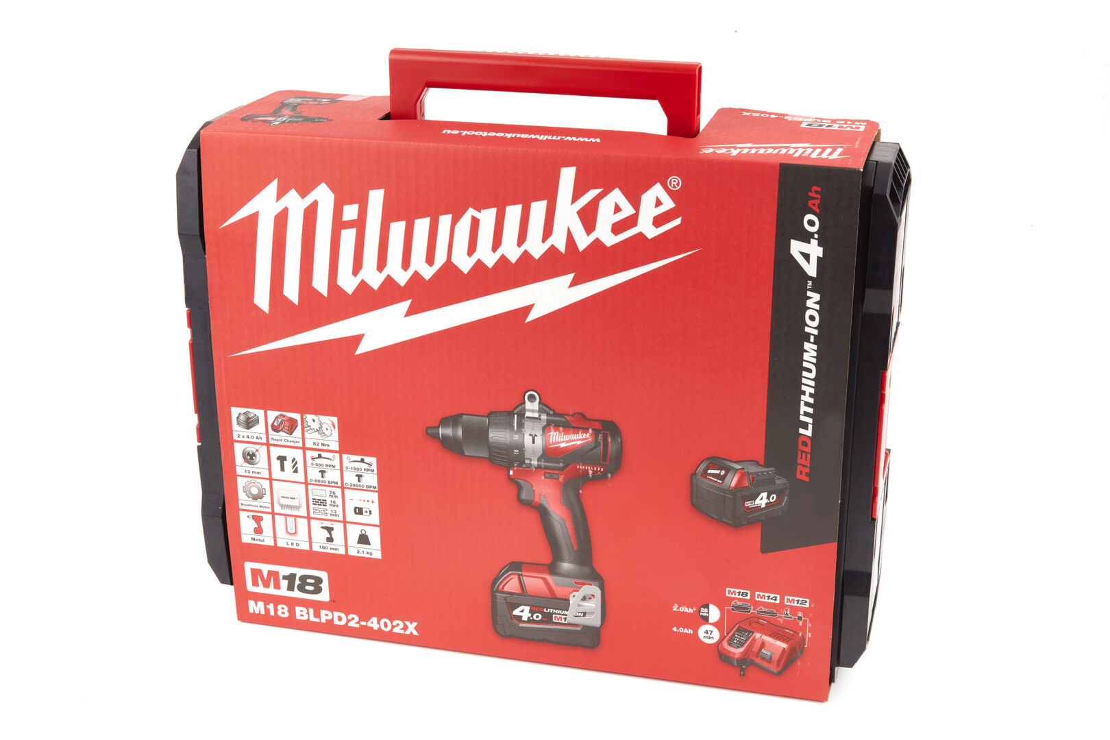 Δραπανοκατσάβιδο 82Nm Με 2 Μπαταρίες 18V 4.0Ah Milwaukee
